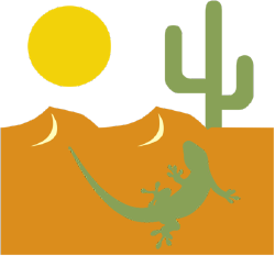 Lizard in the desert